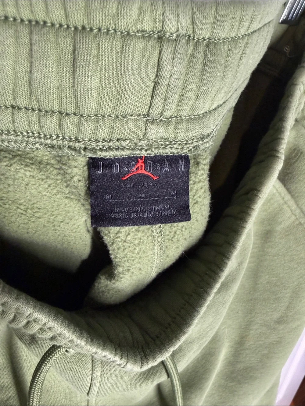 Jordan Olive Green Men's Joggers with White Jumpman